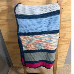 Hand‎ Crocheted Afghan Throw Blanket